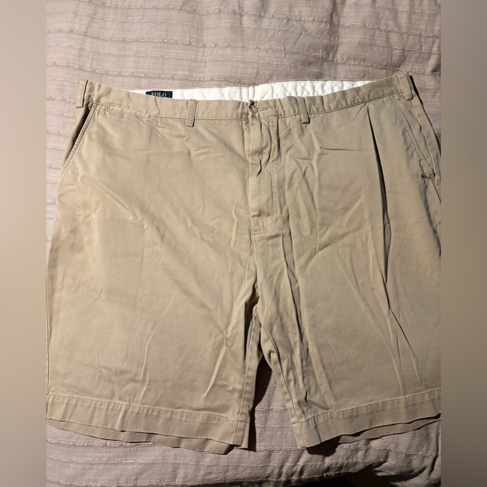 Polo Ralph Lauren Classic Fit flat front khaki shorts. Size 50B/50G
